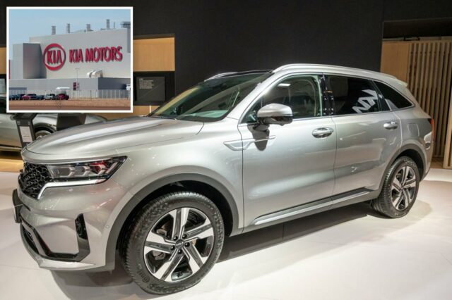 Kia Sorento SUV Car no Salão Automóvel de Bruxelas.