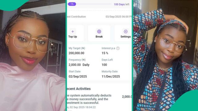 Lady exibe juros inesperados que o OpAy pagaria por economizar N2K todos os dias

