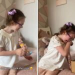 Laura's daughter Luna in her TikTok video