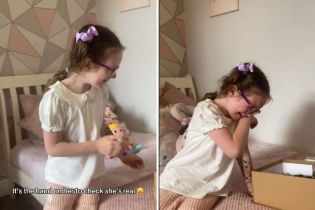 Laura's daughter Luna in her TikTok video