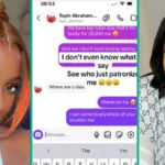 Leia o post de tendência como dama nigeriana exibe o bate -papo particular do WhatsApp com o brinquedo Abraham