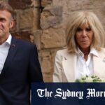 Brigitte e Emmanuel Macron participam de uma cerimônia do Bastille Day em Paris em 2015.