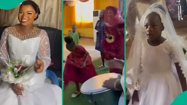 Mãe solteira que se casou mostra o que sua filha fez em seu casamento, aquece o coração: “Ela veio preparada”

