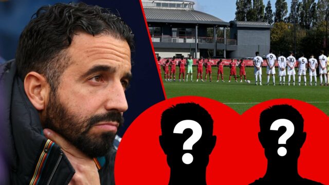 O gerente do Manchester United, Ruben Amorim, durante a partida da Premier League entre o Manchester City e o Manchester United no Etihad Stadium em 2025 em Manchester, Inglaterra.