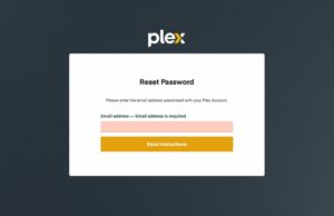 Mais uma violação de informações Plex vê os negócios aconselharem os clientes a alterar sua senha Outra violação de dados Plex vê a empresa exortar os usuários a alterar sua senha | Uma captura de tela da página de redefinição de senha