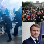 Manifestantes contra Macron e o novo primeiro -ministro inundam as ruas da França
