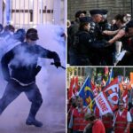 Manifestantes na França Target Paris Metro em meio a ataques de transporte em todo o país