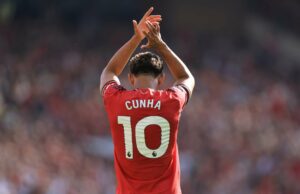 Matheus Cunha tem a chance de aderir às pegadas de Eric Cantona e Wayne Rooney no Guy United Matheus Cunha em ação durante a partida da Premier League entre o Manchester United e o Arsenal em Old Trafford em 2025 em Manchester, Inglaterra.