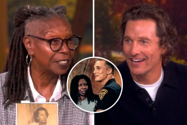Matthew McConaughey admite em 'The View' que ele "chateou demais com muitos cigarros" de Whoopi Goldberg enquanto atirava em 'meninos do lado': “Eu deveria ter comprado minha própria mochila”

