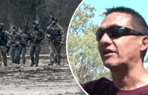 Medo Dezi Freeman está recebendo ajuda quando a pesquisa entra no dia oito Dezi Freeman