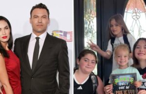 Megan Fox e Brian Austin Eco-amigily’s 3 Filhos retratados com Half-Brother Zane Sharna Burgess e Brian Austin Green Disney World