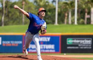 Mets tem muita ‘confiança’ em Brandon Sproat antes da estréia da MLB O arremessador do Mets Brandon Sproat lança prática de rebatidas ao vivo no treinamento da primavera, quinta -feira, 13 de fevereiro de 2025, em Port St. Lucie, FL.
