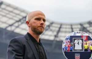 Michael Bradley homenageado pela celebração da USMNT antes do amigo da Coréia do Sul Michael Bradley homenageado pela celebração da USMNT antes do amigo da Coréia do Sul