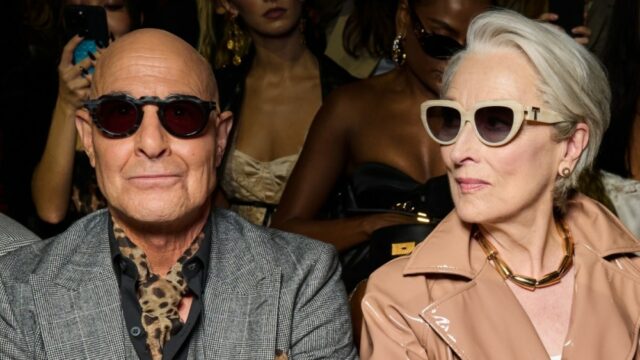 Miranda Sacerdotal, de Meryl Streep, o adversário da vida real 'coloca as idéias de Prada' Anna Wintour na semana de estilo de Milão 

