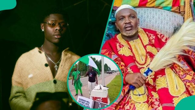 Mohbad: Yomi Fabiyi continua em protesto solo em Abuja para exigir justiça para o cantor de falecido, acampamentos na rua

