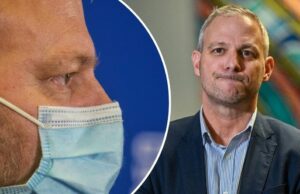 Muitas medidas de pandemia ‘A perda de tempo’: ex -principal médico Brett Sutton em uma conferência de mídia, onde anunciou sua demissão como diretor de saúde de Victoria em 2023.