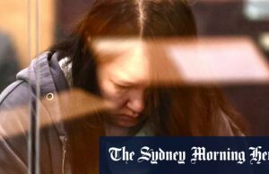 Mulher acusada de assassinar seus filhos, deixando corpos em malas de malas no ensaio da Nova Zelândia Hakyung Lee fica na doca no Supremo Tribunal de Auckland na segunda -feira.