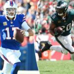 Josh Allen corre com a bola durante o jogo Bills-Saints em 28 de setembro de 2025.