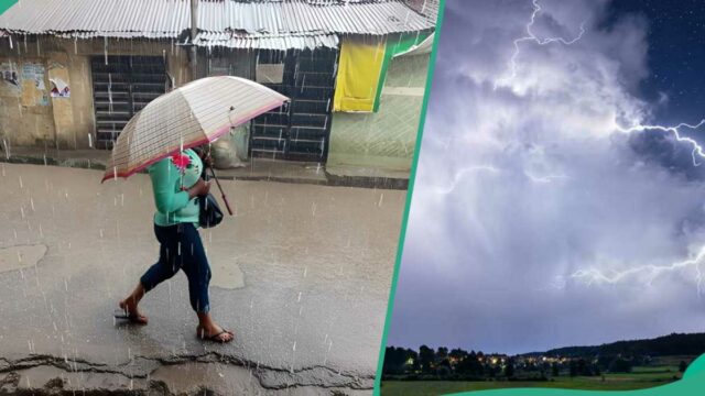 "North afetado": Nimet lista os estados na Nigéria para experimentar trovoadas, chuva

