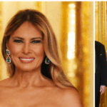 Notas de moda: Melania Trump brilha em colorido vestido de Carolina Herrera, jóias de esmeralda para o jantar do estado americano-americano
