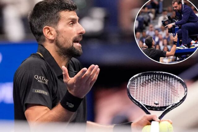 Novak Djokovic reclama de uma multidão aberta e barulhenta - mas o árbitro o fecha

