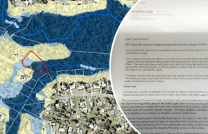 Novo plano do conselho poderia enviar 20.000 prêmios de seguro australianos pelo telhado Esta é a carta que Chabau recebeu pelo correio, informando -o sobre as mudanças nos mapas de inundação do Conselho de Logan.