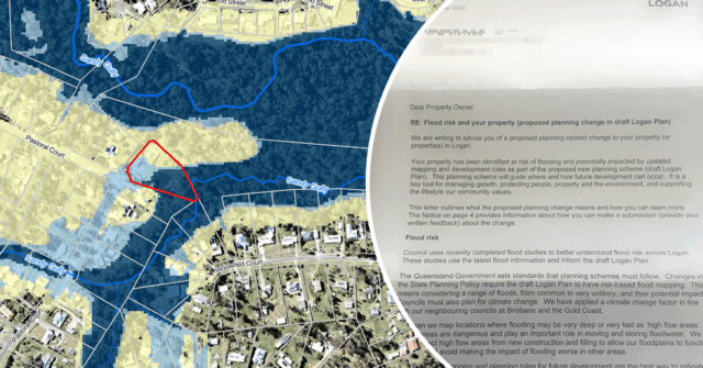 Esta é a carta que Chabau recebeu pelo correio, informando -o sobre as mudanças nos mapas de inundação do Conselho de Logan.