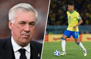 O Brasil revelou sem Casemiro v Bolívia, a crença de Carlo Ancelotti na Celebrity Male Celebrity Verificou Best Best Casemiro dribla a bola para o Brasil