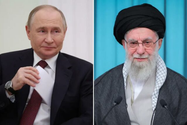 O presidente da Rússia, Vladimir Putin, chega para uma reunião com o chefe militar de Mianmar no Kremlin em Moscou, em 25 de setembro de 2025.