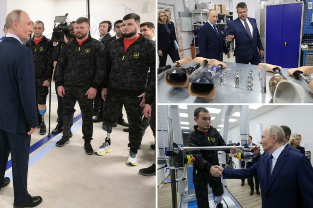 O Kremlin possui seu líder de palavra em fabricação de membros protéticos - enquanto o número recorde de soldados retorna da Ucrânia como amputados

