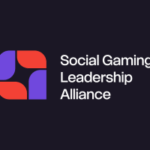 Os líderes da VGW e da indústria lançam a responsabilidade de liderança de jogos sociais para a responsabilidade. SGLA re-curniza a Califórnia para terminar a luta contra os cassinos dos sorteios. Liderança de jogos sociais Aliança roxa e vermelha logo no topo de um fundo escuro.