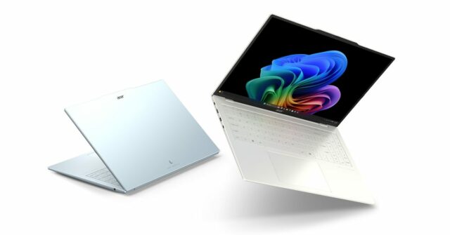 O ar Swift de 16 polegadas da Acer (mostrado) pesa menos de 13 polegadas MacBook Air