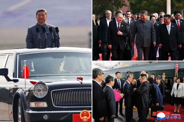 O XI da China hospeda o maior desfile militar de todos os tempos ao lado de Vladimir Putin e Kim Jong Un Un

