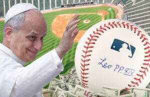 O beisebol autografado do Papa Leo XIV espera trazer milhares em leilão público Papa Leo Baseball Rrauction Getty 1