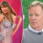 O comissário da NFL Roger Goodell pesa os rumores de Taylor Swift Super Bowl