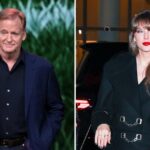 Taylor Swift finge jogar futebol no meio de 'Midnight Rain' Dance at 'Eras ​​Tour' Show