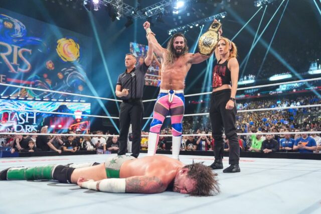 O confronto surpresa de Seth Rollins e Becky Lynch na equipe de Paris é a melhor provocação da WWE

