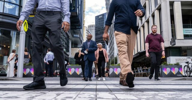 Pedestres no Sydney CBD.
