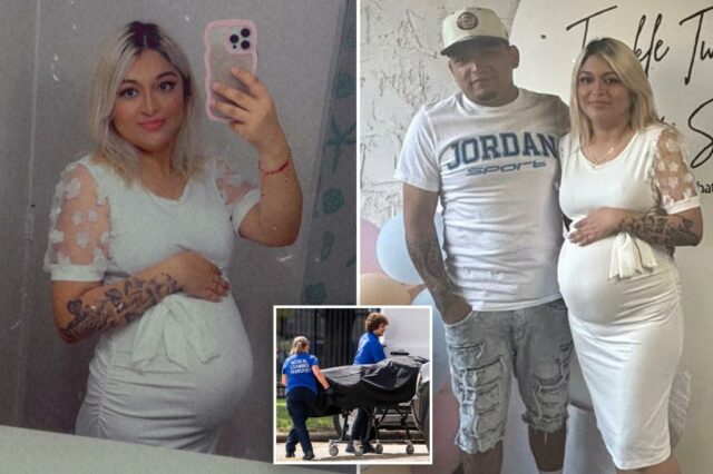 O detido do gelo disparou nas instalações de Dallas lutando pela vida como esposa que se preparou para dar à luz o quinto filho a qualquer dia


