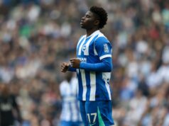 Alvo do atacante do Man Utd admite que quer jogar ao lado de Carlos Baleba no ‘sonho’ da Premier League Carlos Baleba joga para Brighton em agosto de 2025