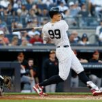 O defensor da direita do New York Yankees, Aaron Judge, contra o Baltimore Orioles.