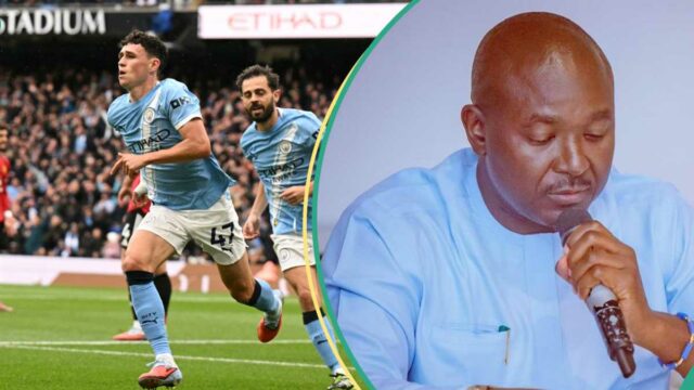 O legislador nigeriano lamenta como Man City Demolish Man Utd 3-0

