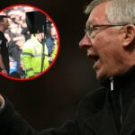 Sir Alex Ferguson verifica seu relógio na linha de toque