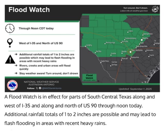 O mapa de inundação do Texas revela onde os indivíduos devem estar 'preparados para agir' 

