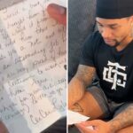 O novo pai recebe uma carta de 24 anos escrita por sua comissária de herói, pouco antes de ser morta no 11 de setembro: 'Muito orgulhoso dele'