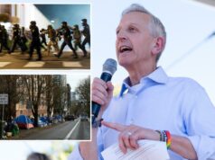 O prefeito de Portland, Keith Wilson, adverte a cidade para corrigir o problema dos sem -teto antes de Trump ‘implantar escavadeiras’ O prefeito de Portland, Keith Wilson, adverte a cidade para corrigir o problema dos sem -teto antes de Trump 'implantar escavadeiras'