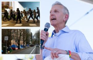 O prefeito de Portland, Keith Wilson, adverte a cidade para corrigir o problema dos sem -teto antes de Trump ‘implantar escavadeiras’ O prefeito de Portland, Keith Wilson, adverte a cidade para corrigir o problema dos sem -teto antes de Trump 'implantar escavadeiras'