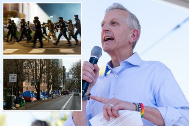 O prefeito de Portland, Keith Wilson, adverte a cidade para corrigir o problema dos sem -teto antes de Trump 'implantar escavadeiras'

