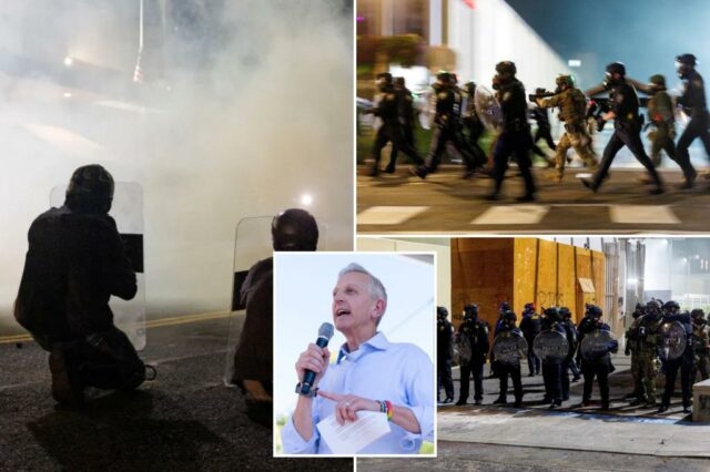 O prefeito de Portland condena a intervenção federal, os vídeos de reivindicações de tumultos anti-gelo foram de anos atrás

