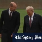 O presidente dos EUA, Donald Trump, começa a visita do Reino Unido